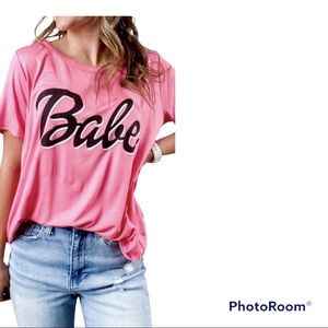 Xl BABE tee by sew in love